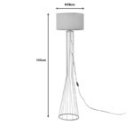 Floor lamp Firdo E27 golden-beige D38x155cm - Слика 3