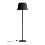 Floor lamp Lumider E27 fabric-metal black D35x152cm