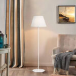 Floor lamp Lumider E27 fabric-metal white D35x152cm - Слика 2
