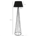 Floor lamp Firdo II E27 fabric-metal black Φ38x121cm - Image 3