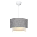 Таванска светилка Ферса сиво-бела Д30x20 см