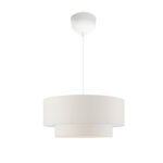 Ceiling light Sombre fabric in white color D30x15cm