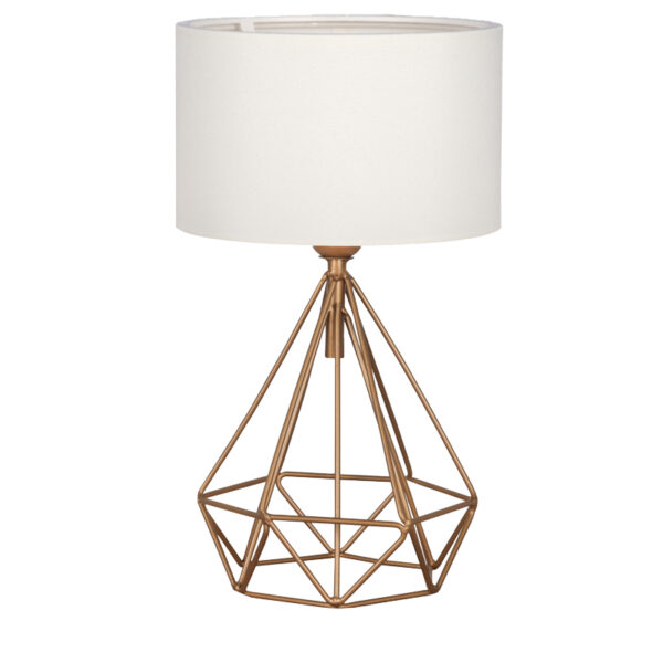 Table lamp PWL-1080 E27 white-golden D22x37cm