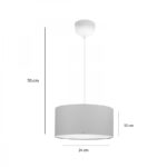 Atop E27 ceiling lamp in gray shade D24x15cm - Image 2