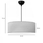 Rufio E27 ceiling lamp in brown-cream shade D50x20cm - Слика 2
