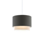 Таванска светилка Tachi E27 во антрацит-крем нијанса Φ30x20 см