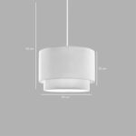 Tachi E27 ceiling lamp in cream shade D30x20cm - Image 2