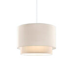 Tachi E27 ceiling lamp in cream shade D30x20cm