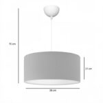 Single-light ceiling lamp PWL-1091 E27 in beige shade D38x21cm - Слика 2