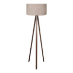 Floor lamp PWL-1059 E27 in sand/beige-walnut shade D38x140cm