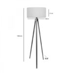 Floor lamp PWL-1059 E27 in cream-walnut shade D38x140cm - Слика 2