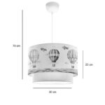 Children's ceiling lamp Balon in cream shade D30x20cm - Слика 2