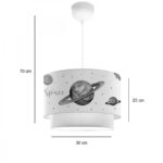 Children's ceiling lamp Saturn multi-colored-white D30x20cm - Image 2