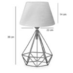 Table lamp PWL-1080 E27 beige-gold D22x39cm - Image 2