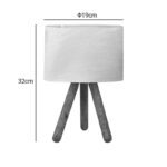 Table lamp PWL-1071 I Ε27 beige-walnut D19x32cm - Image 2