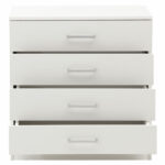 Chest of 4 drawers Elise white 69x40x71cm - Слика 4