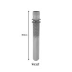 Decorative vase Sammy Inart metal in gold and white shade D15.2x88.4cm - Image 5