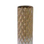 Bruna Inart decorative vase metal in gold and white shade D15.2x76.5cm - Слика 2