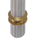 Bruna Inart decorative vase metal in gold and white shade D15.2x76.5cm - Слика 3