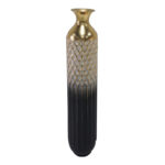 Decorative vase Onna Inart metal in gold and black shade D15.7x80.6cm