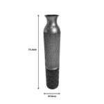 Decorative vase Raptonal Inart metal colorful D14x75.6cm - Image 2
