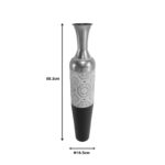 Decorative vase Balan Inart metal in gold, black and white shade D16.5x88.3cm - Слика 2