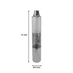 Decorative vase Tecna Inart metal in gold and white shade D14.6x81.3cm - Image 2