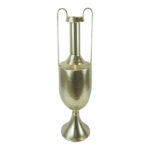 Decorative vase Dion Inart metal in gold color 19.7x19.1x73.7cm