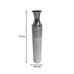 Decorative vase Monac Inart metal in gold and white shade D14.6x87.6cm - Image 2