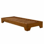 Sunbed Sadie solid fir wood walnut - Image 2