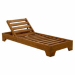 Sunbed Sadie solid fir wood walnut