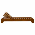 Sunbed Sadie solid fir wood walnut - Image 3