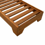 Sunbed Sadie solid fir wood walnut - Image 6