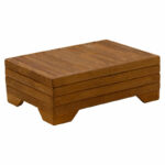 Coffee table Otis solid beech wood walnut 60x42x35cm - Image 3