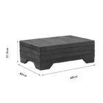 Coffee table Otis solid beech wood walnut 60x42x35cm - Image 5