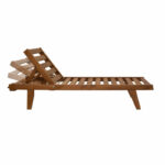 Sunbed Sunset solid beech wood walnut - Image 3