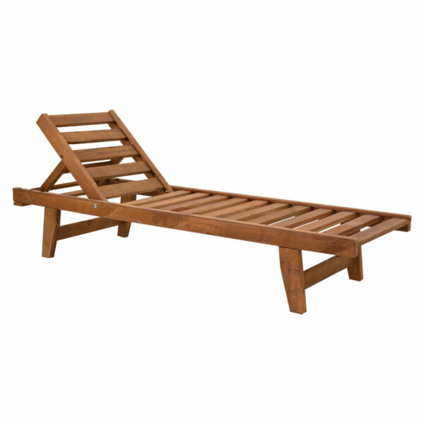 Sunbed Sunset solid beech wood walnut