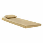Lounger sunbed Sadie fabric beige 65x185x10cm - Image 2