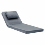 Lounger sunbed Sadie fabric grey 65x185x10cm