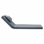 Lounger sunbed Sadie fabric grey 65x185x10cm - Image 3