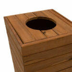 Planter-bucket Otis solid beech wood walnut 43x43x70.5cm - Слика 3