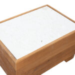 Table stand Otis beech wood walnut-marble white 60x42x35cm - Image 3