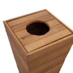 Planter-bucket Otis solid beech wood walnut 43.5x43.5x75cm - Слика 4