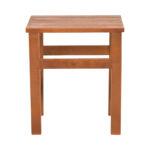 Summrine beach table solid beech wood in walnut color 40x40x45cm - Image 2