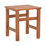 Summrine beach table solid beech wood in walnut color 40x40x45cm