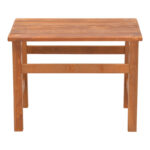 Summrine beach table solid beech wood in walnut color 60x40x45cm - Image 2