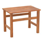 Summrine beach table solid beech wood in walnut color 60x40x45cm