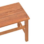 Summrine beach table solid beech wood in walnut color 60x40x45cm - Image 4