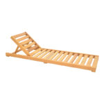 DeDeckchair Specta solid beech wood in natural color 60x190x50cm