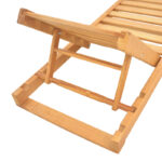 DeDeckchair Specta solid beech wood in natural color 60x190x50cm - Image 5